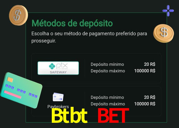 O cassino Btbt Bet oferece uma grande variedade de métodos de pagamento